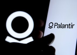 Palantir Technologies Palantir's logo seen on a smartphone screen