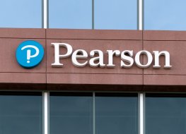 Pearson logo on building