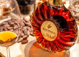 Rémy Martin A bottle and glass of Rémy Martin cognac