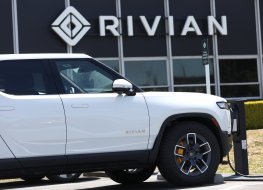 Rivian vehicle outside company factory. Photo: Getty Rivian vehicle outside company factory. Photo: Getty