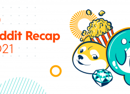 Reddit The Reddit Recap logo with a doge, narwhal, popcorn and gemstone