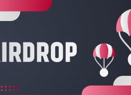 An illustration of a cryptocurrency airdrop