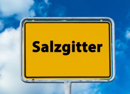 Salzgitter on a road sign board 