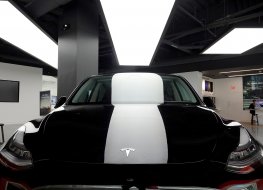 Tesla Model Y EV on display in Florida. Photo: Getty