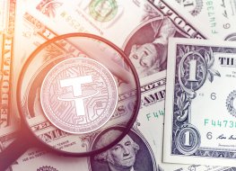 Tether crypto token on top of American dollars