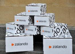 white boxes with the zalando logo