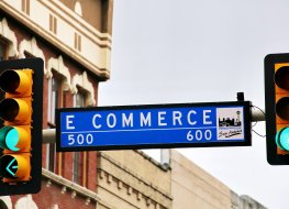 E Commerce street sign 