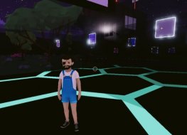 A plot of land in the Decentraland metaverse