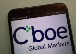 Cboe Global Markets logo on smartphone