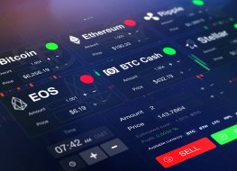 Crypto prices on a digital exchange