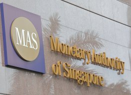 Sign outside the Monetary Authority of Singapore's HQ 