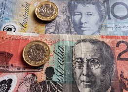 approach to australian dollars banknotes and coins of one sterling pound