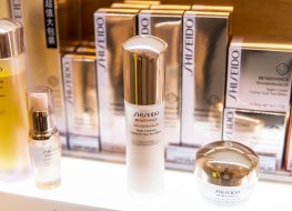 Shiseido products on display