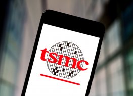 In this photo illustration the Taiwan Semiconductor Manufacturing Company (TSMC) logo is displayed on a smartphone.