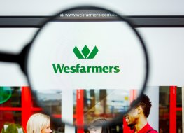 Wesfarmers logo on the website screen