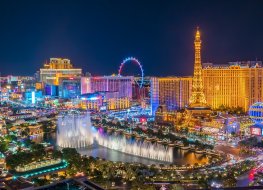 Casinos in Las Vegas at night