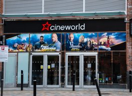 Cineworld cinema theatre entrance, Gloucester, United Kingdom