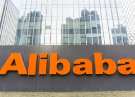 Alibaba sign outside the firm's corporate HQ 