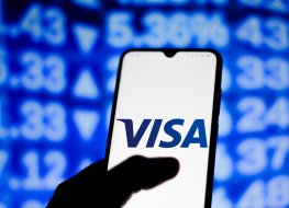 September 7, 2020, Brazil. In this photo illustration the Visa logo seen displayed on a smartphone