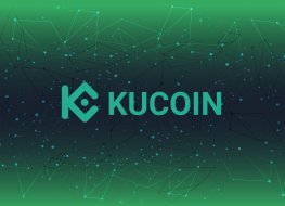 The KuCoin logo on a green background