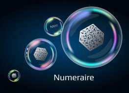 The Numeraire logo in a group of bubbles