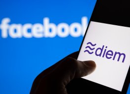 Diem logo in front of Facebook logo