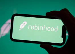 Robinhood logo on smartphone