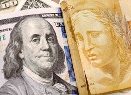 US dollar and Brazilian real notes