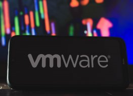  In this photo illustration a VMware logo seen displayed on a smartphone