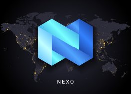 NEXO logo on a black background