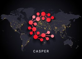 Casper crypto currency digital payment system blockchain concept.