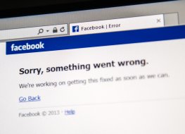 Facebook error screen