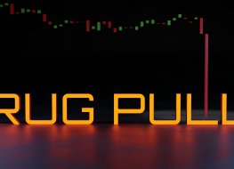 ‘Rug pull’ in yellow on a black background