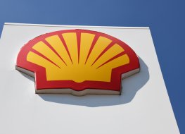 Stendal, Saxony-Anhalt Germany - July 15, 2018: Shell logo in Stendal, Germany - Shell is an Anglo-Dutch multinational oil and gas company