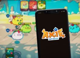 Axie Infinity game displayed on a smartphone