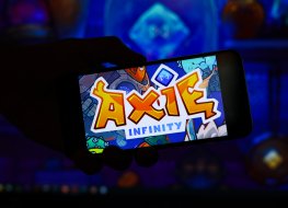 A smartphone showing the Axie Infinity game 