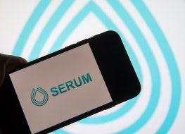 Serum logo on a smartphone screen