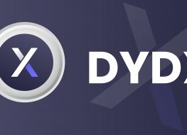 The DYDX name and logo on a dark background