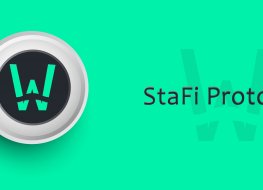 Stafi protocol name and logo on green background