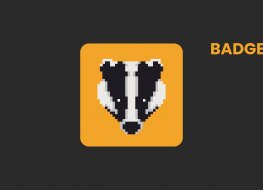 A pixelated image of a badger