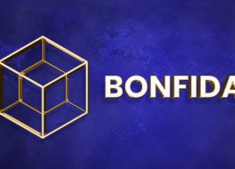 Bonfida name and logo is featured on a blue background