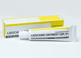 Lidocaine anesthetic skin cream with box