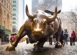 Wall Street bull statue in New York