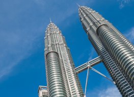 The Petronas Twin Towers in Kuala Lumpur, Malaysia