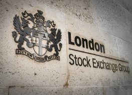 London Stock Exchange Group logo on the wall
