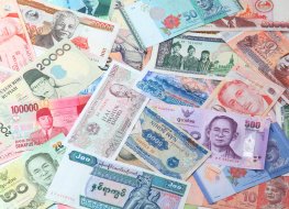 Banknotes from different countries of ASEAN(Asean Economics Community)