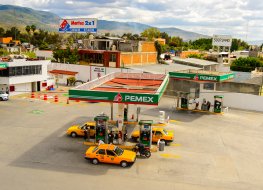 Pemex gazoline station of Oaxaca de Juarez, Mexico.