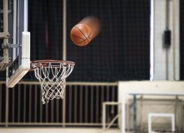 Percentage of shots into basket ball hoop 