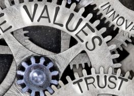Picture of ethics and trust on cogs