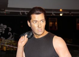 A life-like waxwork statue of famous Indian actor Salman Khan